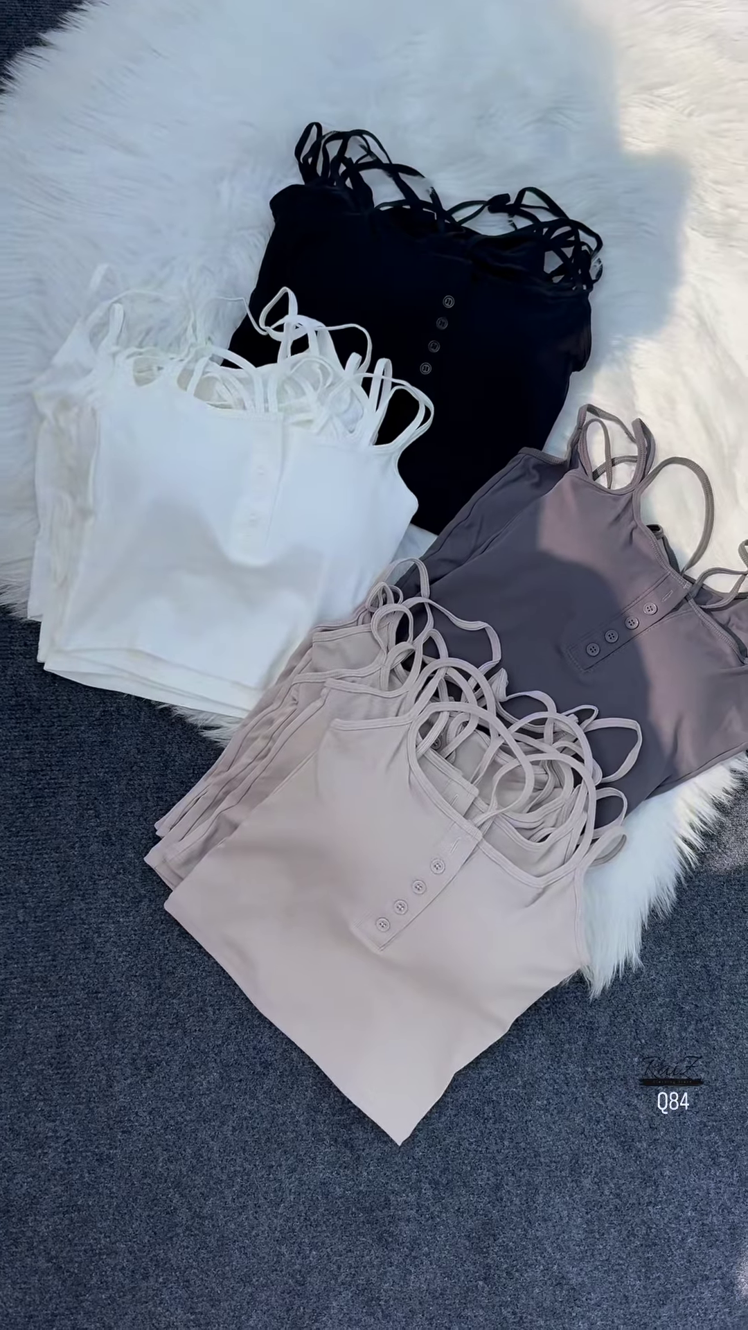 π Trendy Multi-Strap Button-Front Crop Tops β Available in Multiple Colors π€π€ππ©·