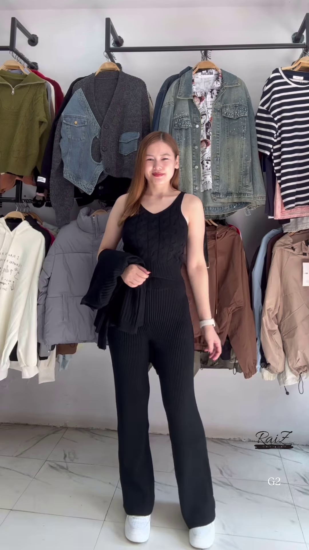 Textured Knit Co-ord Sets 🧶🩶 With Cardigans & V-Neck Sweaters – Black, Blue & Grey Variants