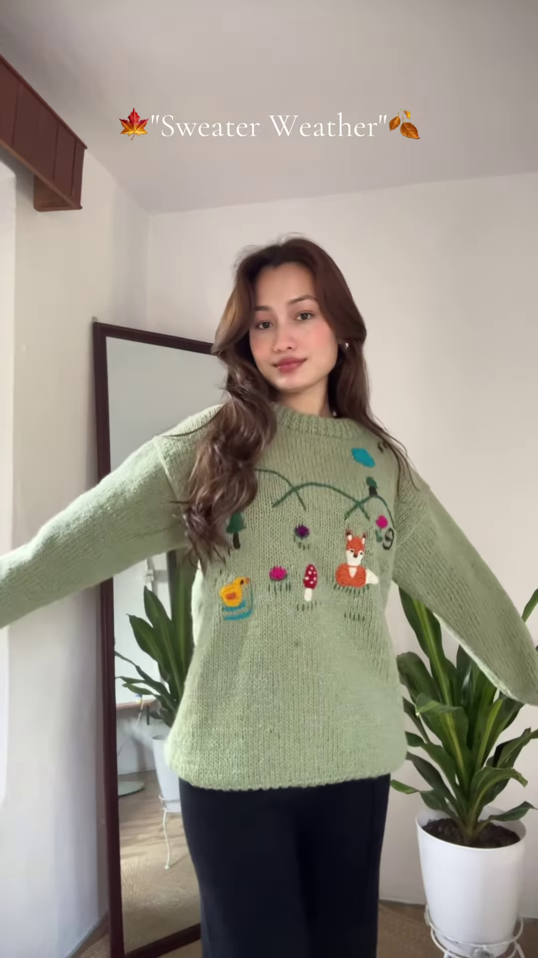 Seasonal Knit Sweater Trio 🍁🧥 – Floral, Minimal & Geometric Styles in Pink, Green & Cream Variants