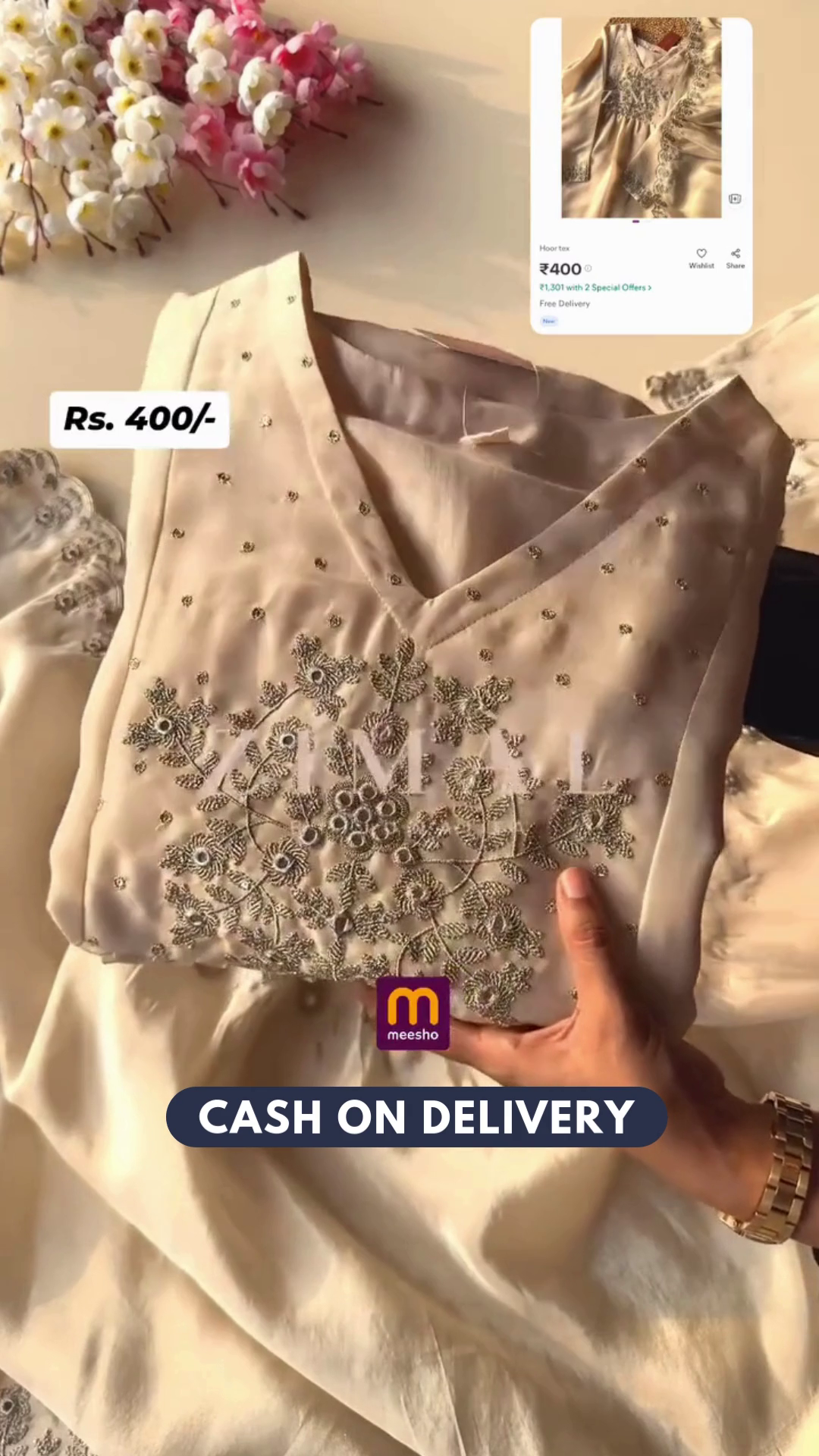 Embroidered 3-Piece Unstitched Dress Material