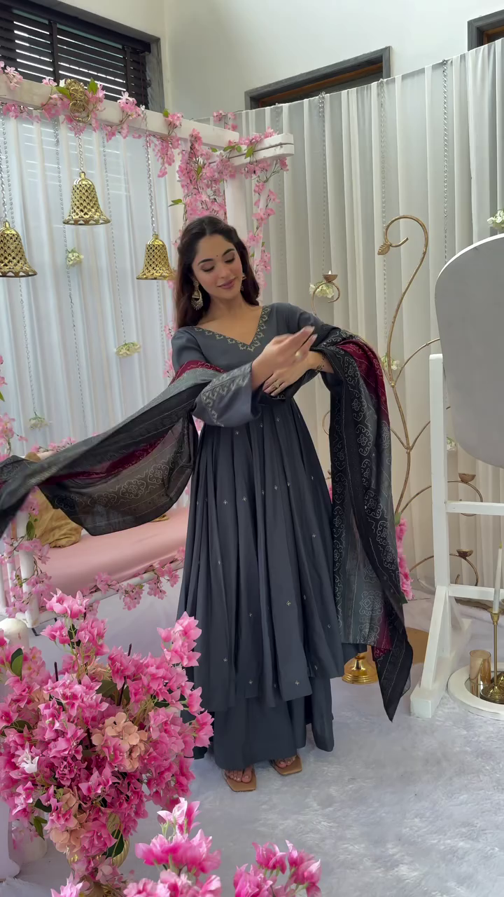 Smoky Grace muslin Suit Set