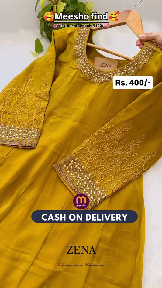 Floral Printed Tie-Up Neck Straight Kurta with Palazzos & Dupatta