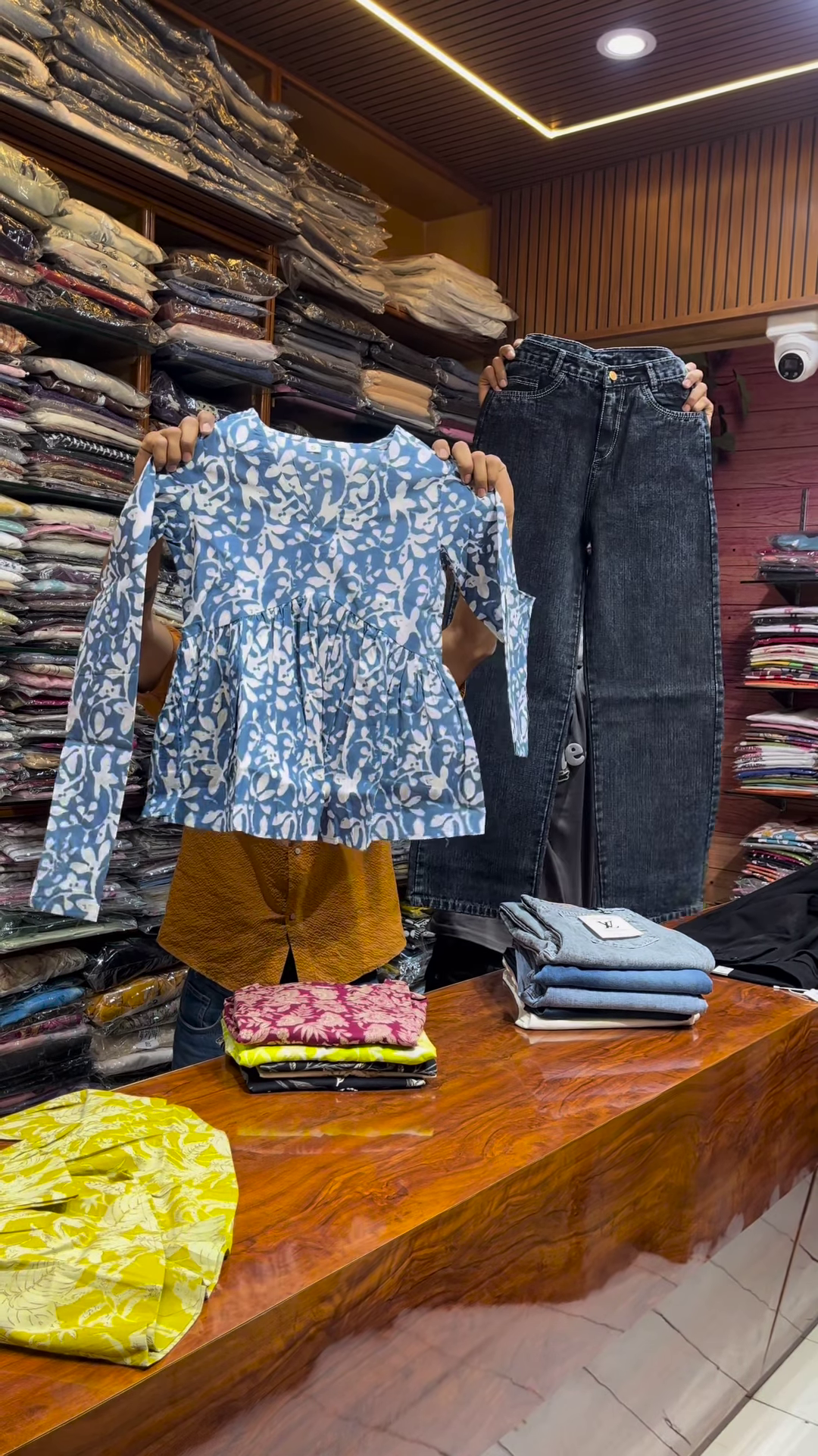 Black Floral Peplum Top with White Straight Pants – Chic Casual Co-Ord Set for Everyday Elegance