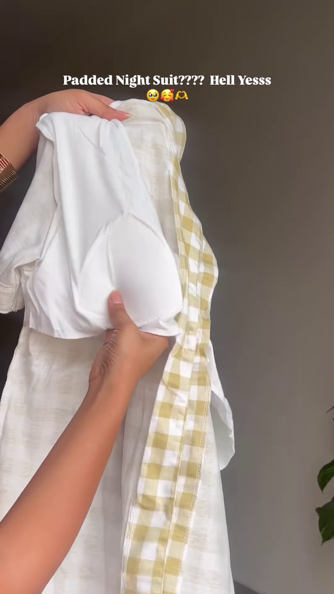 Padded Cotton Night Suit – Yellow Gingham Co-Ord Set for Ultimate Comfort & Style