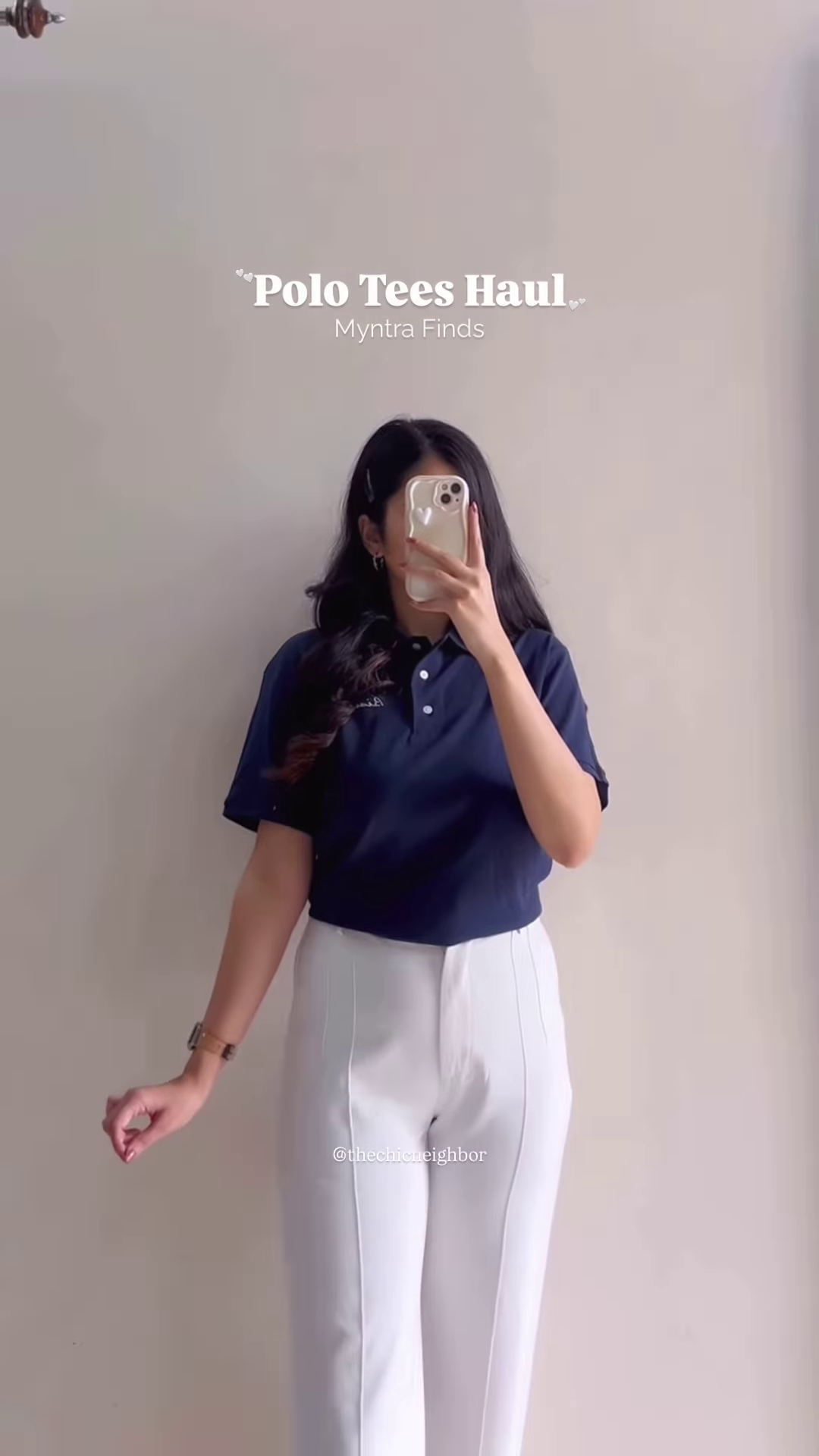 Navy Polo T-Shirt with White Pants – Smart Casual Streetwear Haul Look