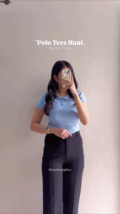 Navy Polo T-Shirt with White Pants – Smart Casual Streetwear Haul Look