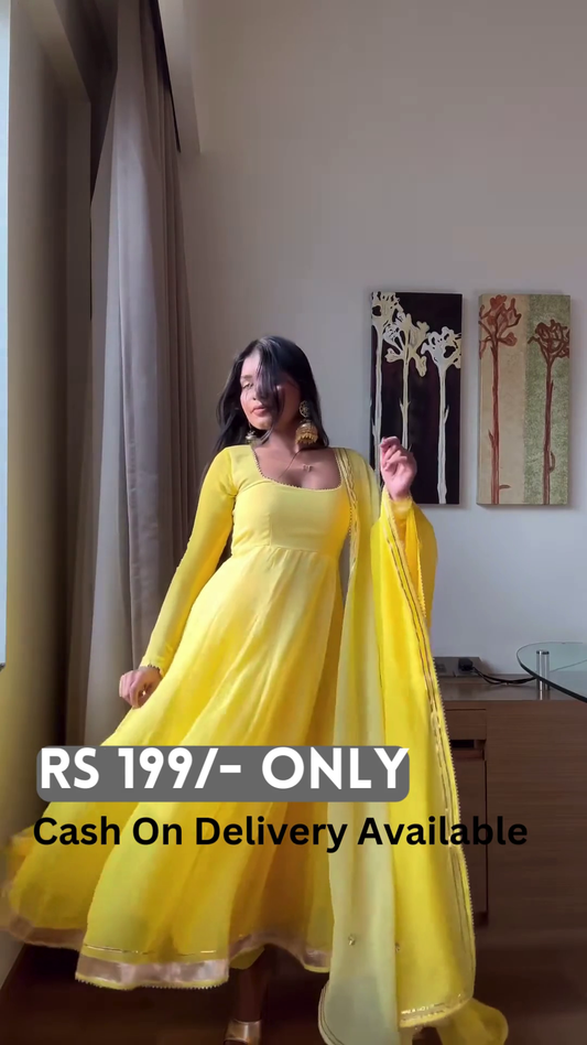Radiant Flared Anarkali Set with Dupatta