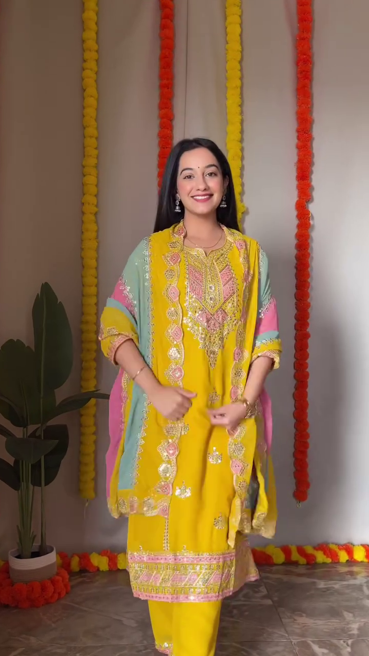 Elegant Teal Embroidered Sharara Suit Set – Festive & Wedding Wear