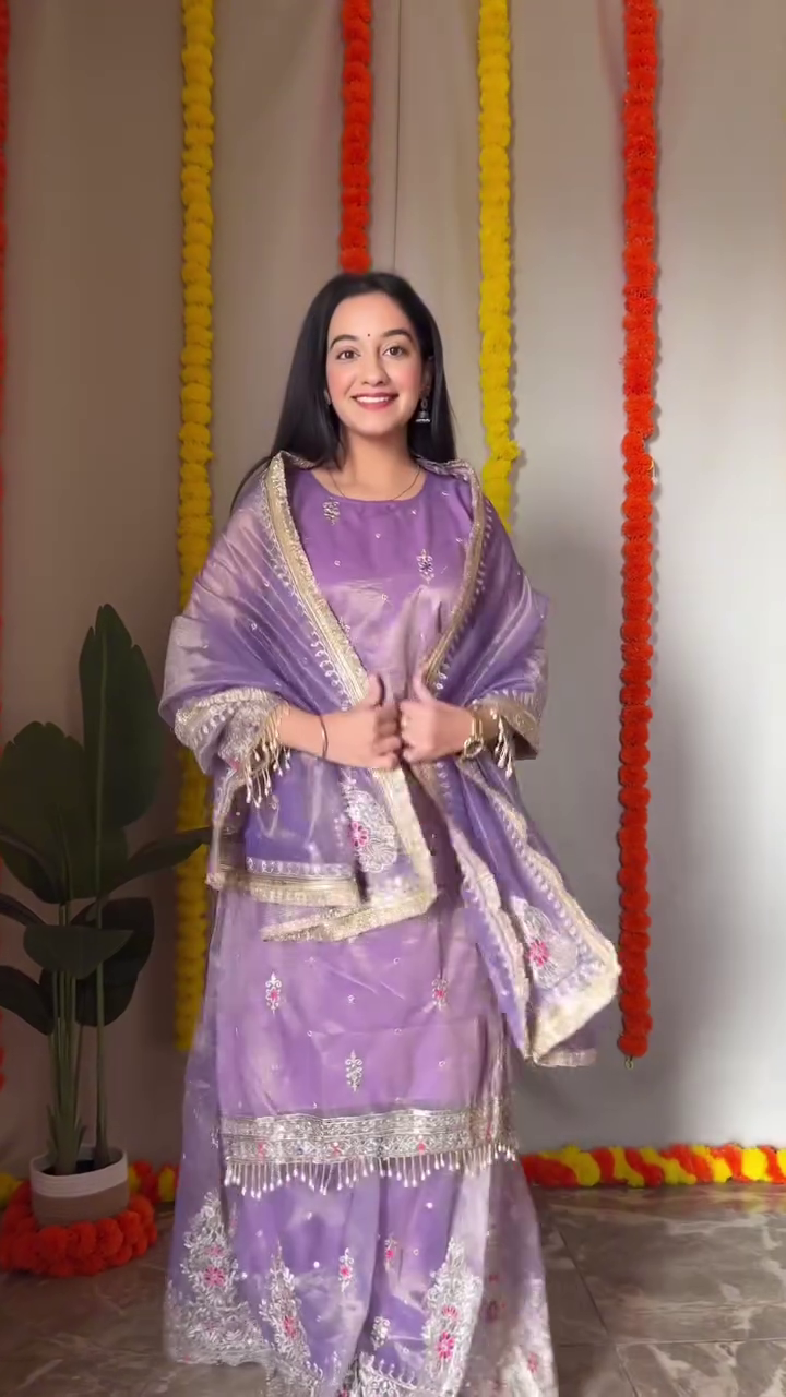 Elegant Teal Embroidered Sharara Suit Set – Festive & Wedding Wear