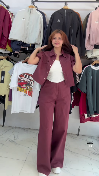 Stylish Grey Denim Co-ord Set