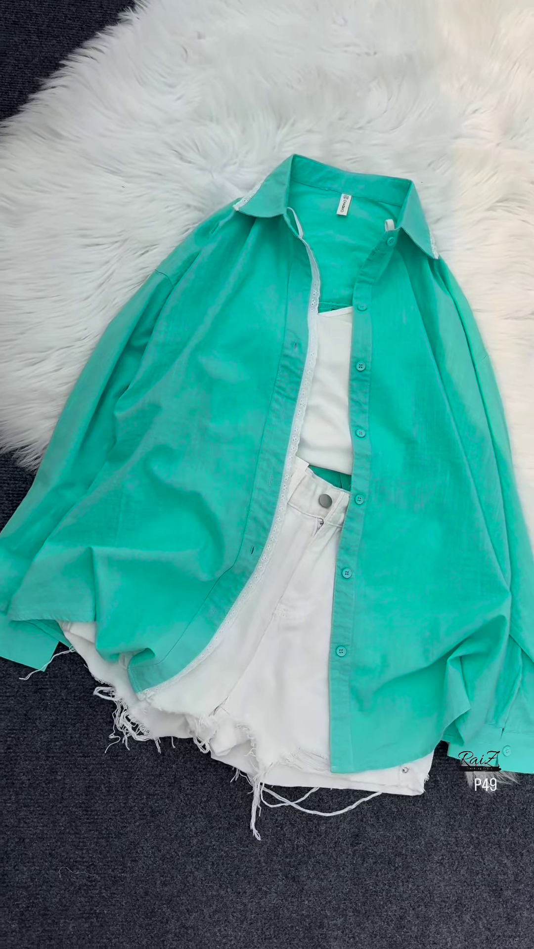 Relaxed Fit Tan Overshirt with White Tank and Shorts