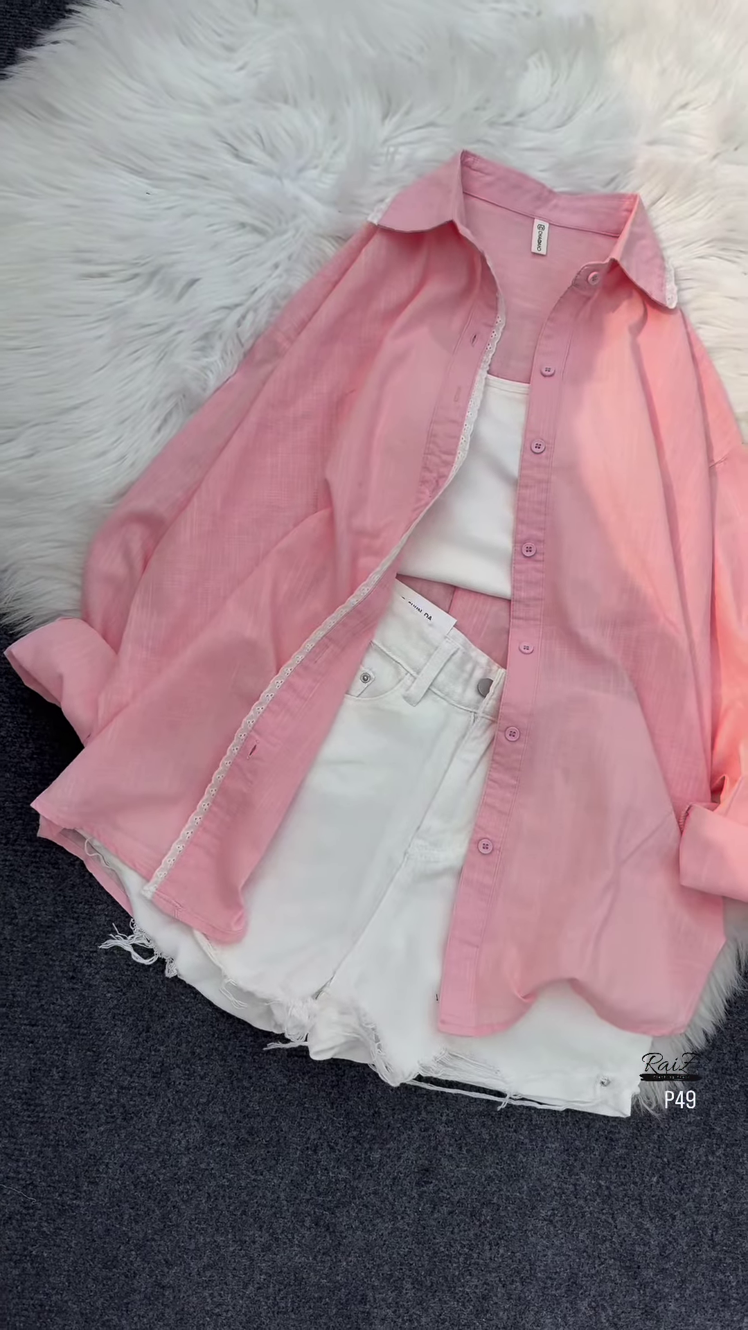 Relaxed Fit Tan Overshirt with White Tank and Shorts