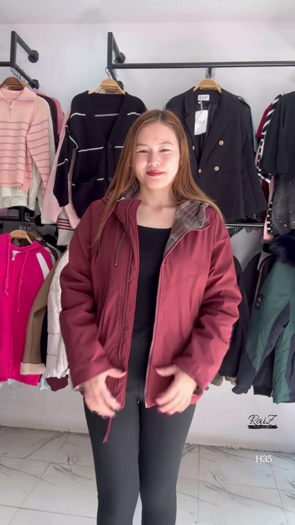 Reversible Hooded Jacket – Two Styles in One, Ultimate Versatility 🔄