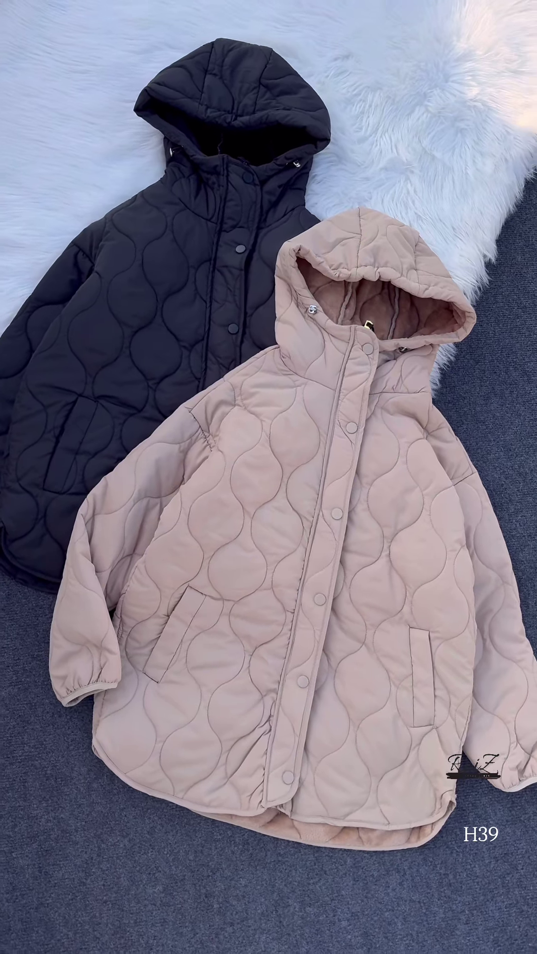 Wave-Quilt Puffer Parka – Warm, Lightweight, and Weather-Ready ❄️�