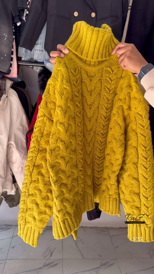 Chunky Cable Turtleneck Sweater – Ultra‑Cozy, Statement Knit for Winter Days ❄️�