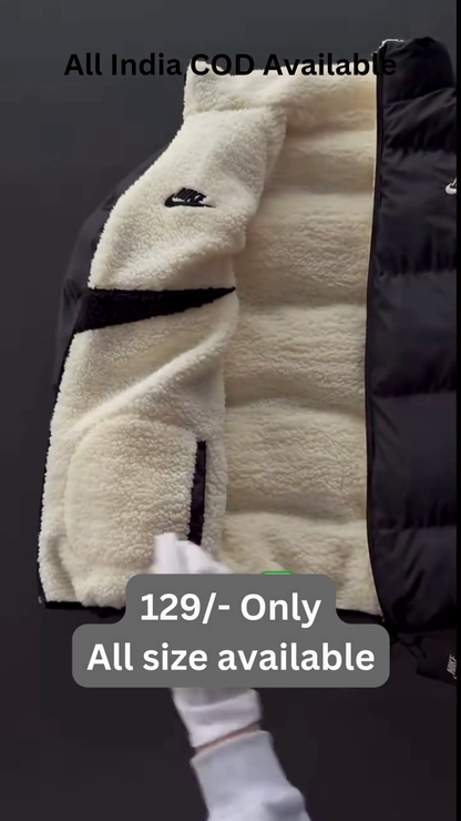 Reversible Puffer + Sherpa Jacket – Two Cozy Looks in One 🔄❄️