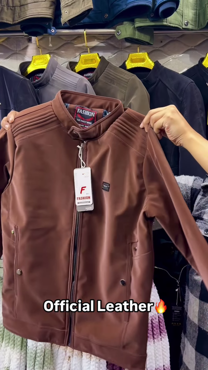 Moto-Stitch Leather Jacket – Sleek, Durable, and Always In-Style 🧥