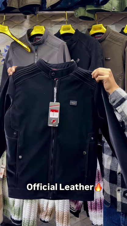 Moto-Stitch Leather Jacket – Sleek, Durable, and Always In-Style 🧥