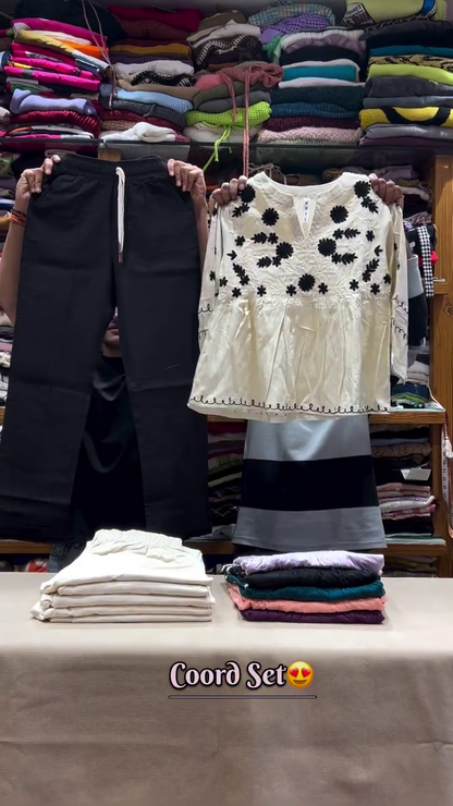 Embroidered Peplum Co‑ord Set – Effortless Ethnic Chic with All‑Day Comfort ✨�