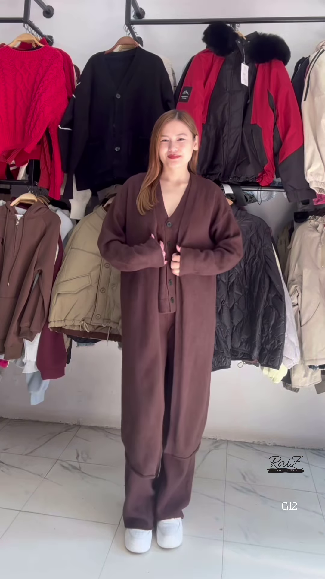 Brown Layered Cardigan & Co-ord Set 🤎 Elegant Everyday Comfort