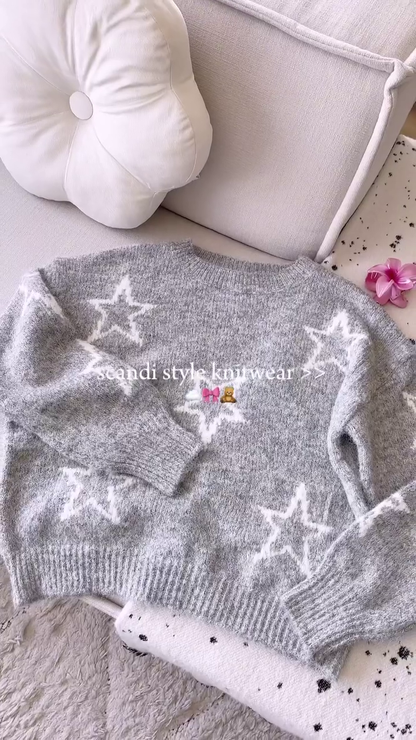 Scandi-Style Knitwear Stack 🧶 Ribbed Cardigans & Striped Sweaters – Pink, Grey, Navy & More