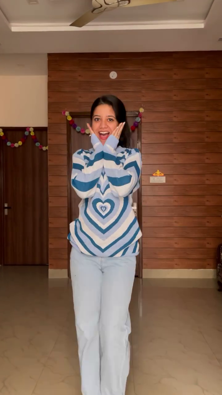 Graphic Knit Sweater Combos 🧶 Paired with Light Blue Jeans – Heart, Flame & Stripe Variants