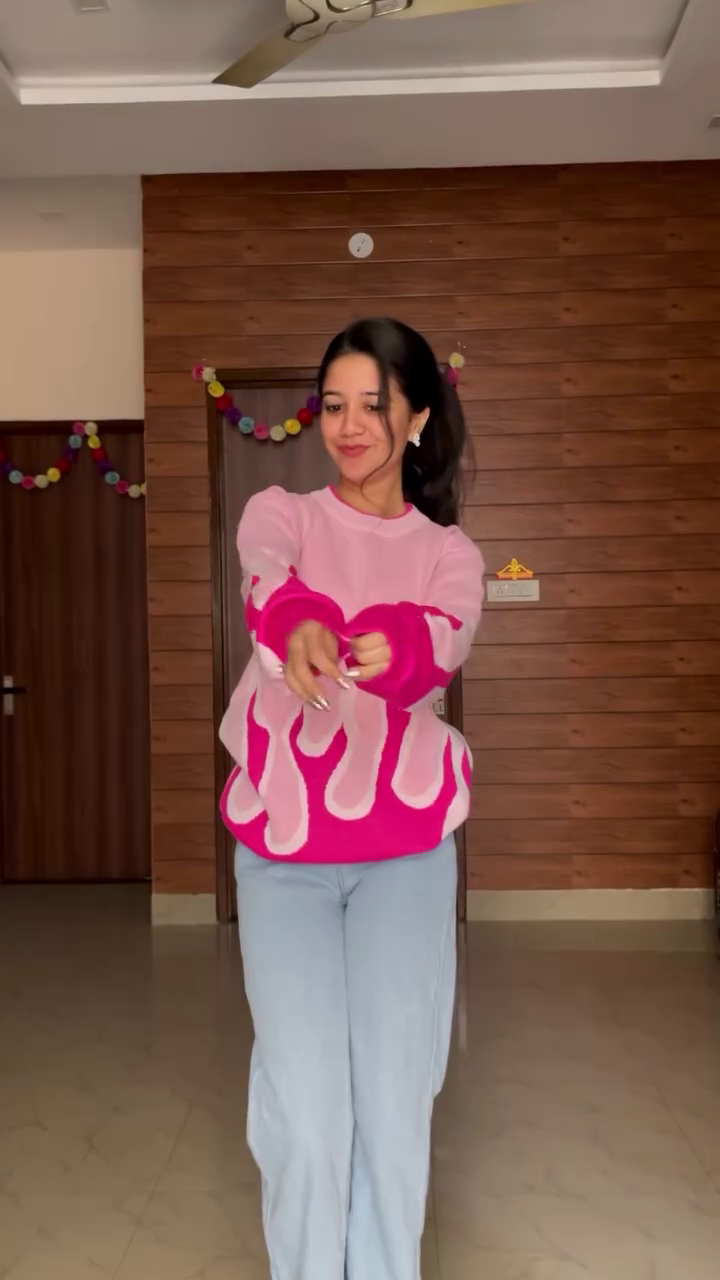 Graphic Knit Sweater Combos 🧶 Paired with Light Blue Jeans – Heart, Flame & Stripe Variants