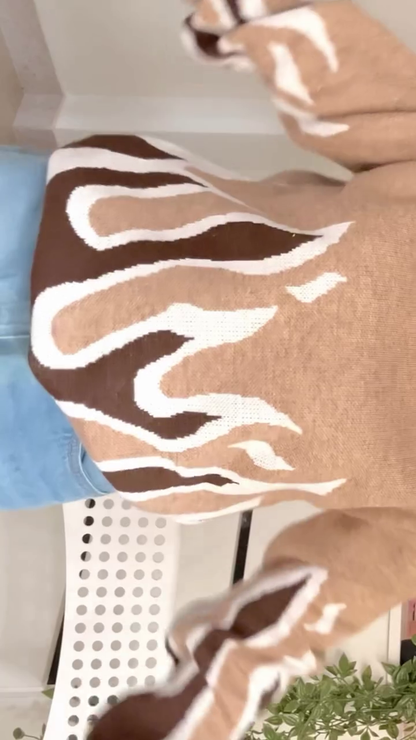 Statement Knitwear Combos 🧶🔥🌸 – Flame, Cable Vest & Floral Cardigan Variants