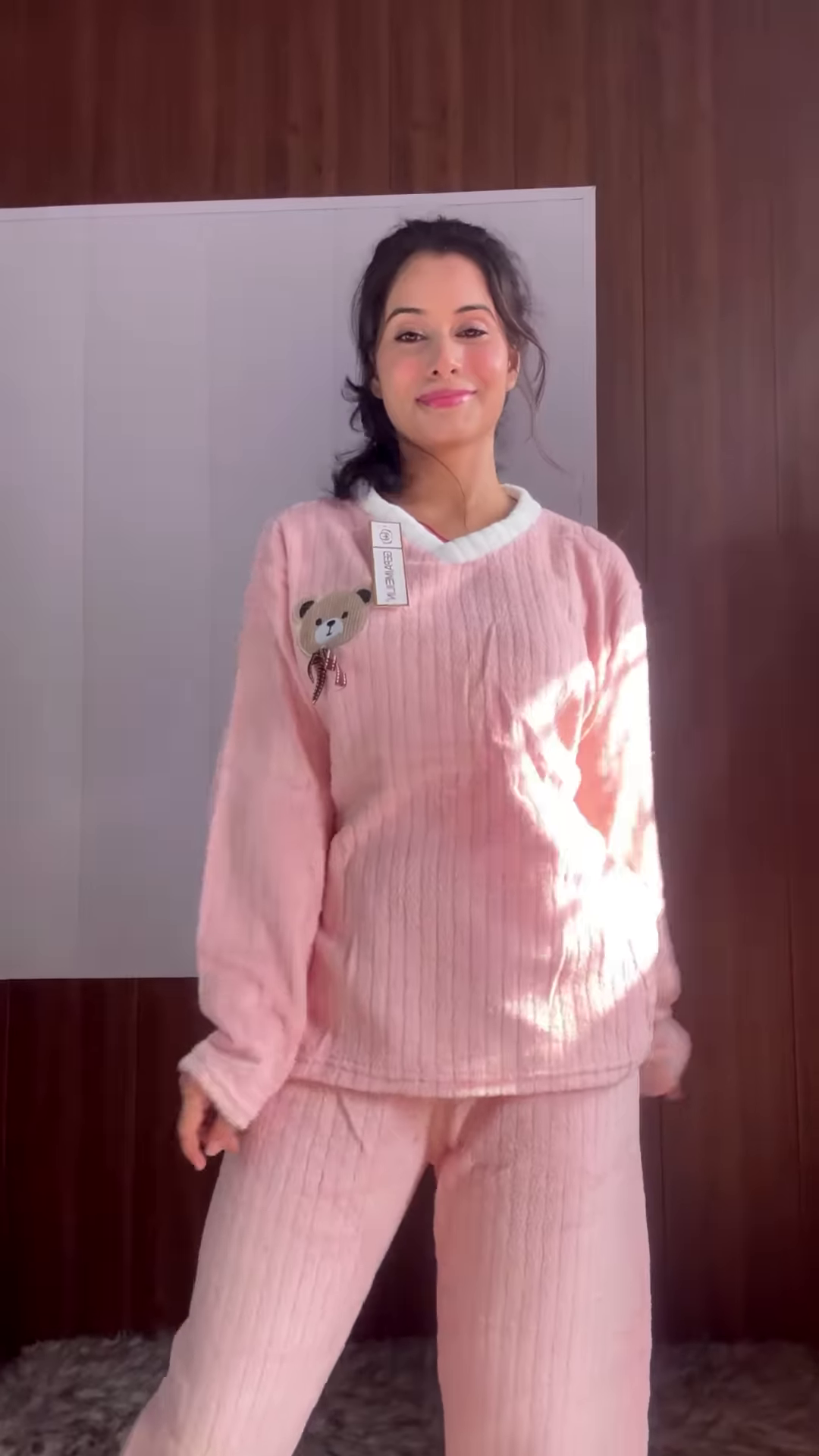 Plush & Fuzzy Co-ord Sets 🧸❄️ With Embroidery & Pastel Charm – Blue, Strawberry & Dog Variants