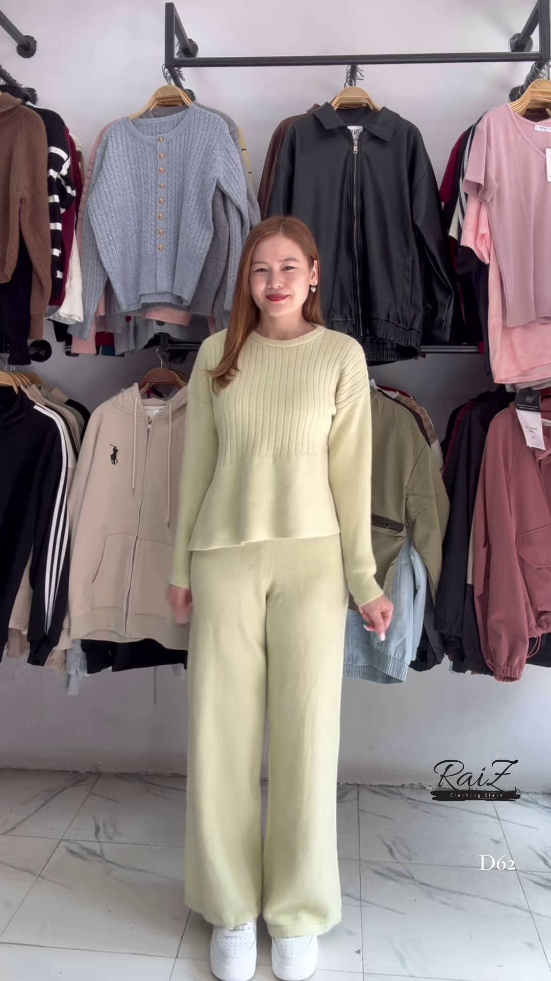 Knit Co-ord Sets 🧶🌾 With Sweater & Wide-Leg Pants – Yellow, Mustard & Brown Variants