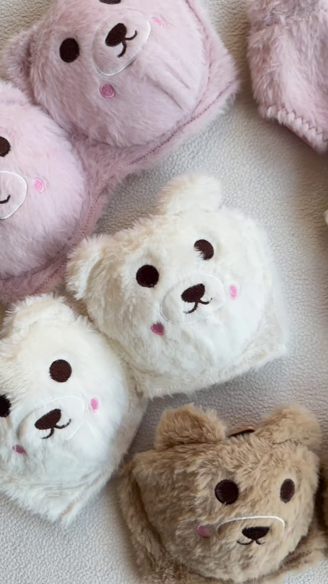 Teddy-Inspired Plushwear 🧸💕 With Embroidered Faces & Furry Textures – Novelty Set + Display Props