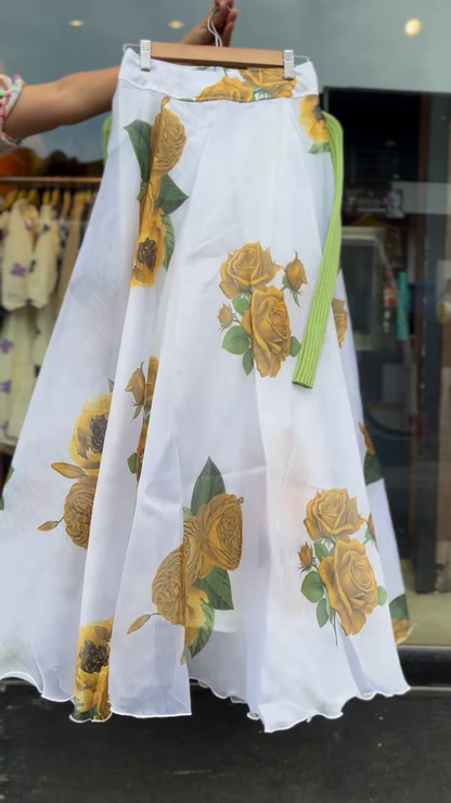 Pastel Pink Embroidered Shirt with White Trousers