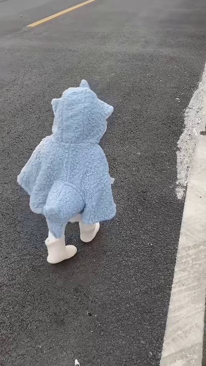 Fluffy Animal-Themed Kids’ Costumes 🐰🦈🦕 – Bunny, Shark & Dino Variants