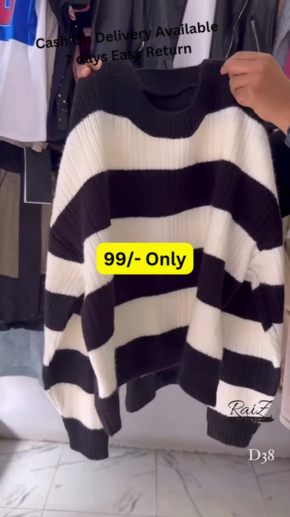 Multi-Color Striped Sweaters 🧶🧥 – Soft Knitwear in Brown, Gray, Black, Pink & Yellow Variants