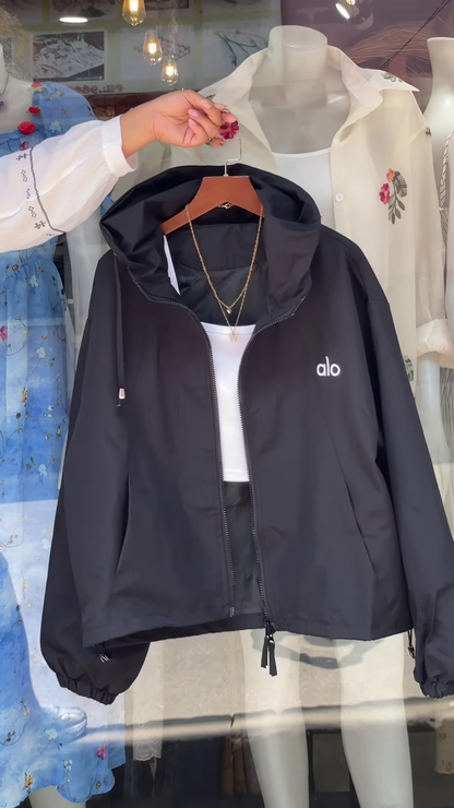 Boutique Hooded Zip-Up Jackets 🧥🌸 – Orange, White & Purple Variants with Layered Styling