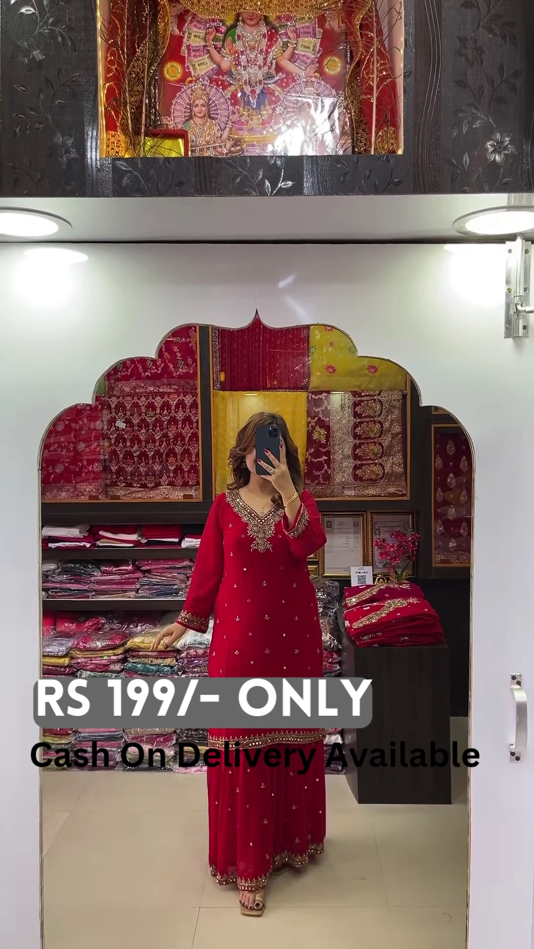 Red Embroidered Anarkali Suit – Graceful Ethnic Charm