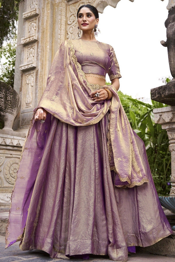 Heavy Flair Embroidery Work Lehenga Choli For Reception Party From Anaya Designer Studio