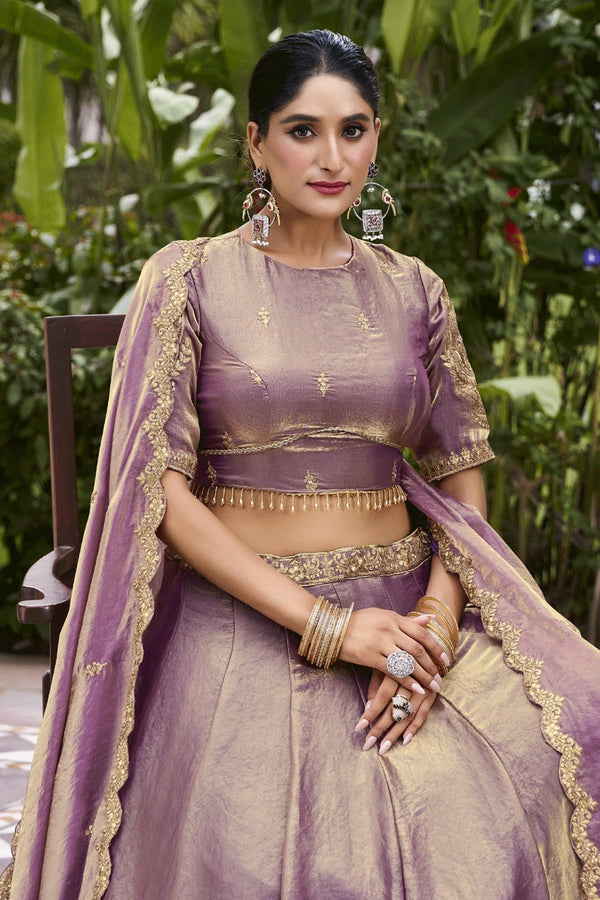 Heavy Flair Embroidery Work Lehenga Choli For Reception Party From Anaya Designer Studio