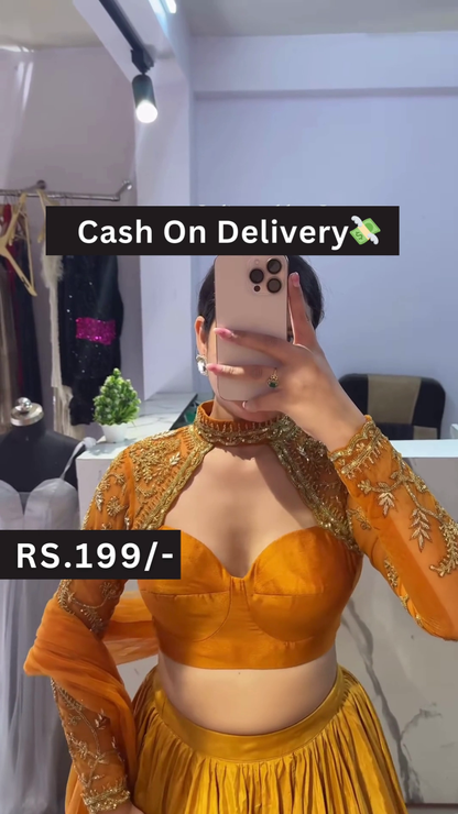 Midnight Black Sequined Saree with Embellished Blouse and Net Pallu