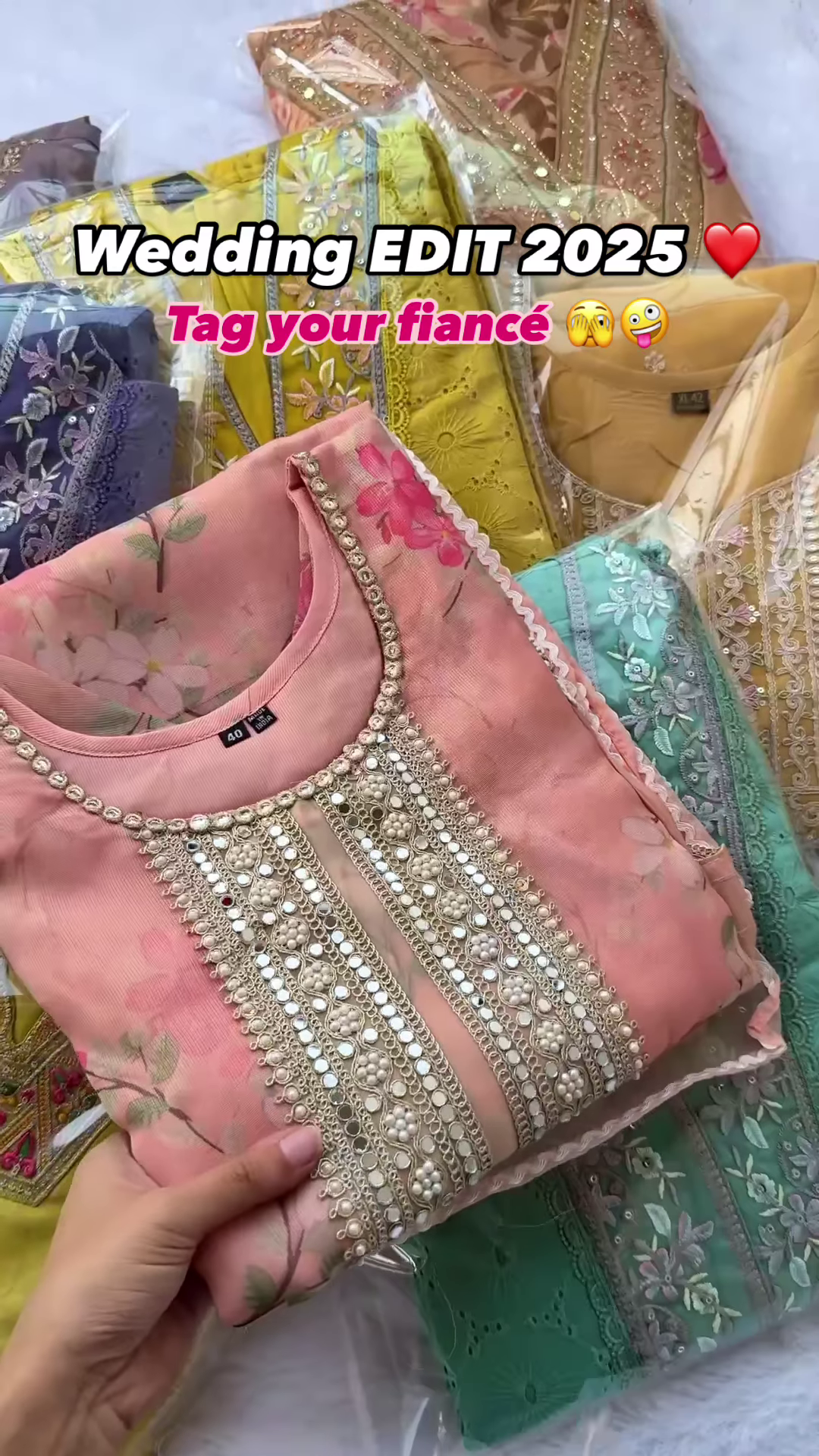 Wedding Edit 2025: Blush Pink Embellished Kurta