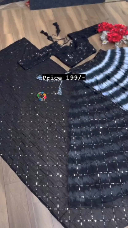 DESIGNER HEAVY FANCY GEORGETTE LEHENGAS