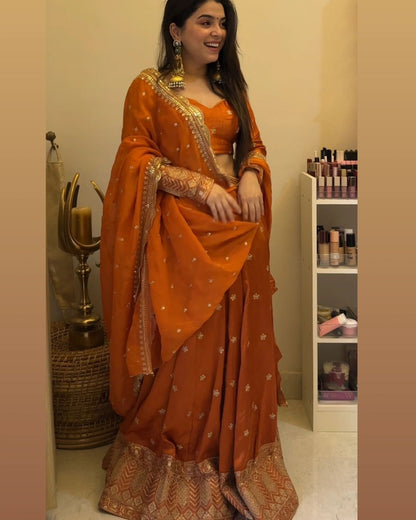 Presenting A New Embroidery Anarkali With Duppata and Sarara