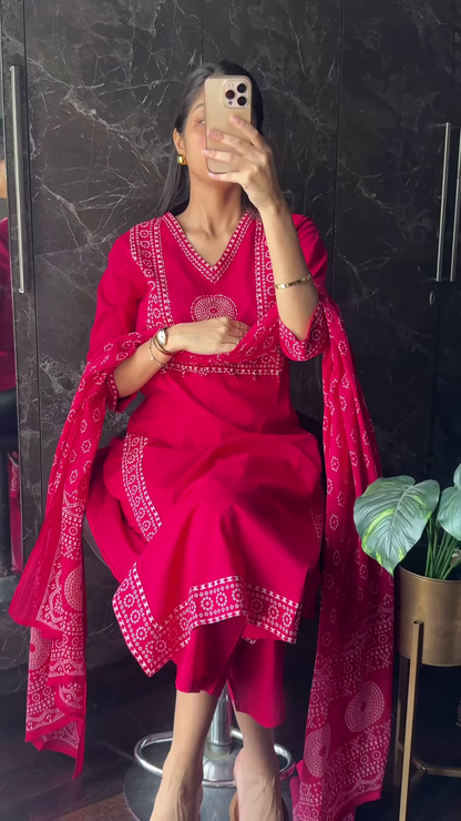 Mustard Embroidered Kurta Set in Marble Interior – Regal Warmth Meets Contemporary Chic