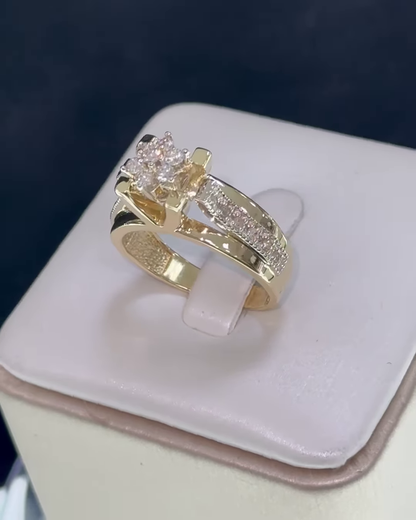 Engagement Ring with Diamond Accents