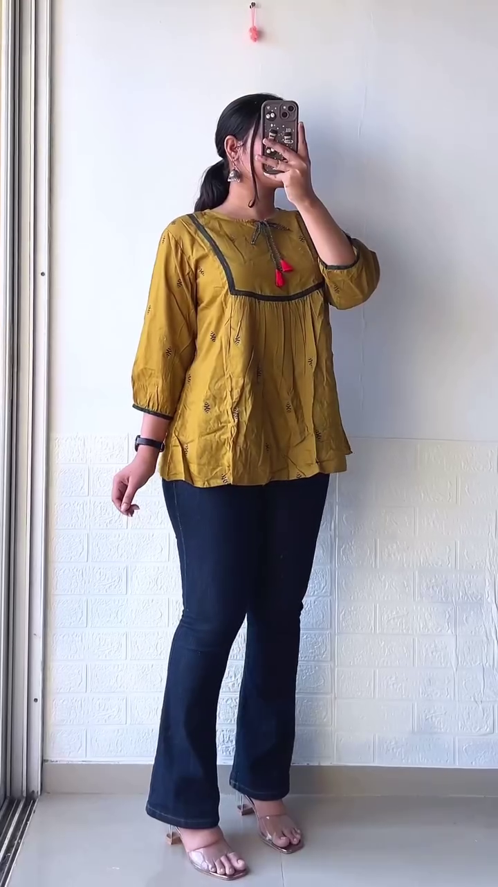 Boho Chic Black & White Printed Peplum Top – Casual & Ethnic Fusion Wear