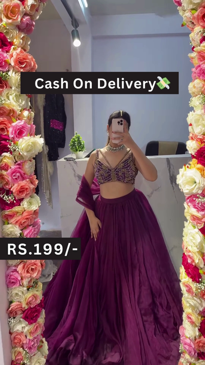 Black Sequin & Lace Lehenga Choli Set with Full-Sleeve Crop Top – Ethnic Glam Meets Floral Mirror Style