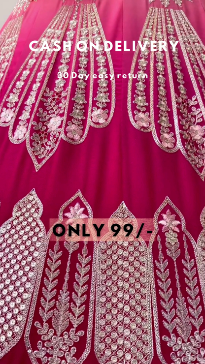 Designer Peach Color Party Wear Choli