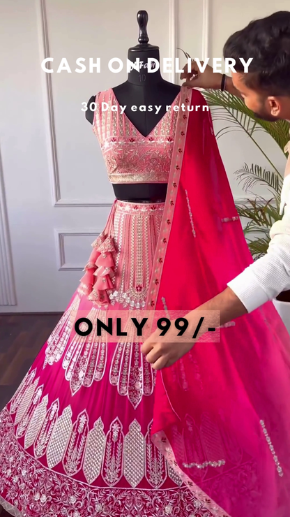 Designer Peach Color Party Wear Choli