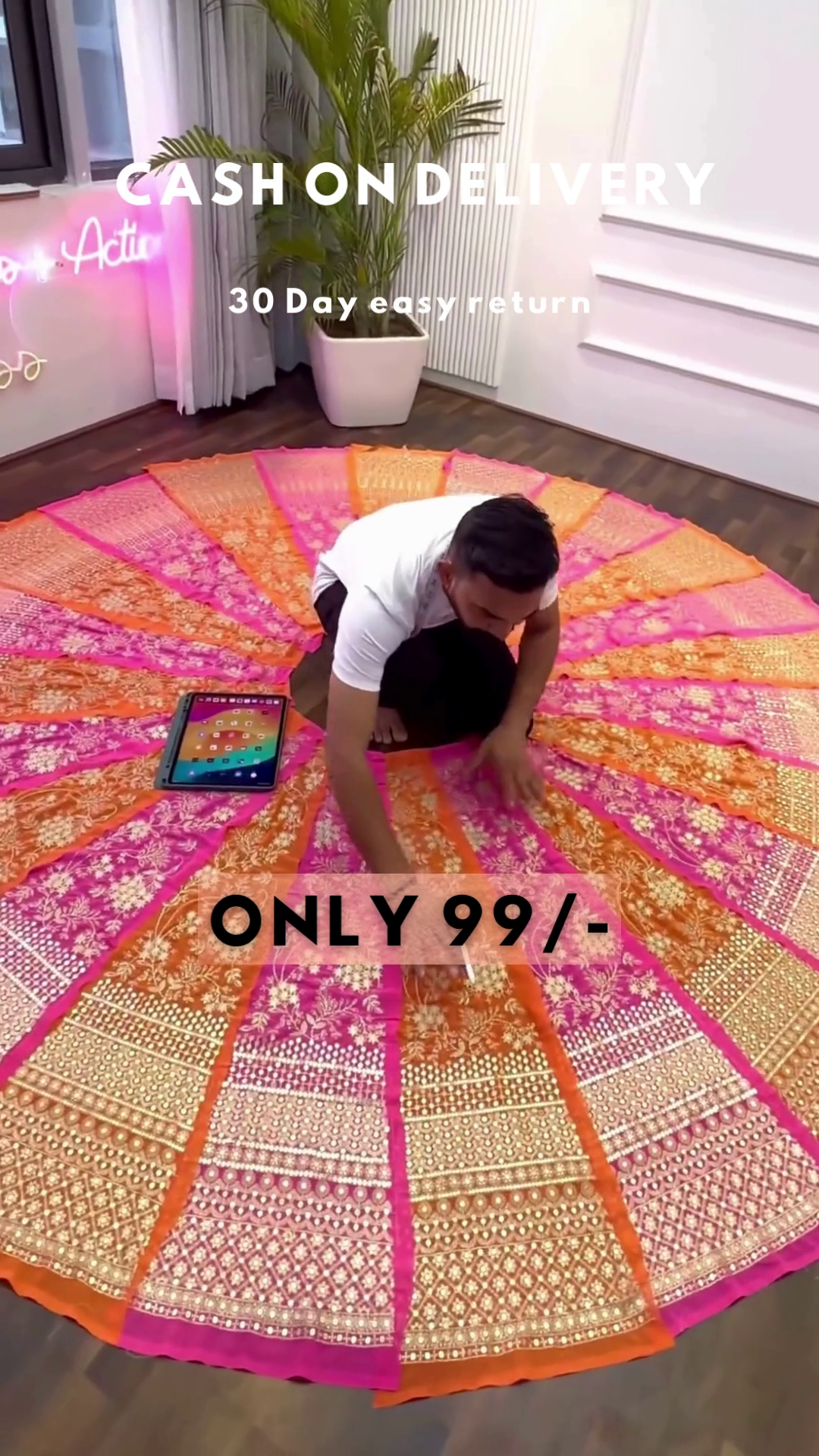 Multi Color Faux Georgette Lehenga Choli With Sequence Work