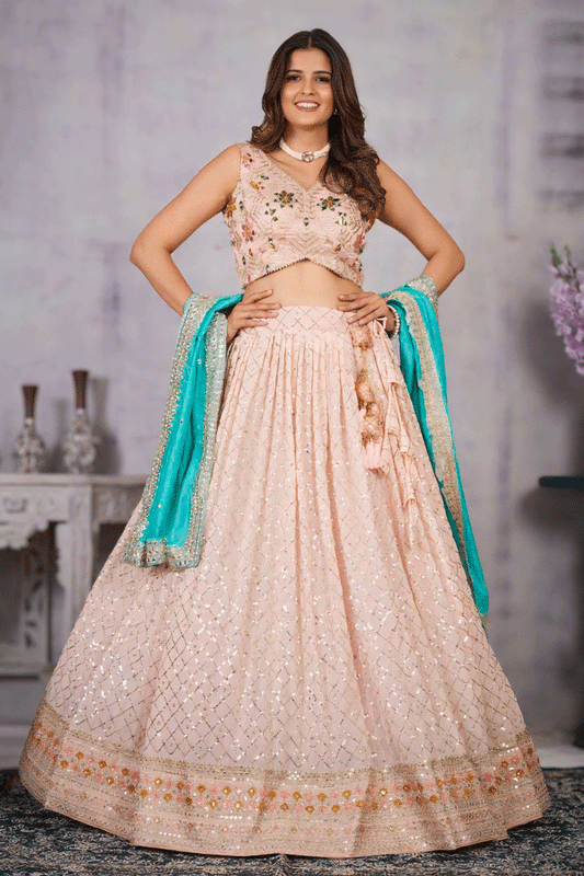 Letest Sequence Work Lehenga For Sangeet From Anaya Designer Studio
